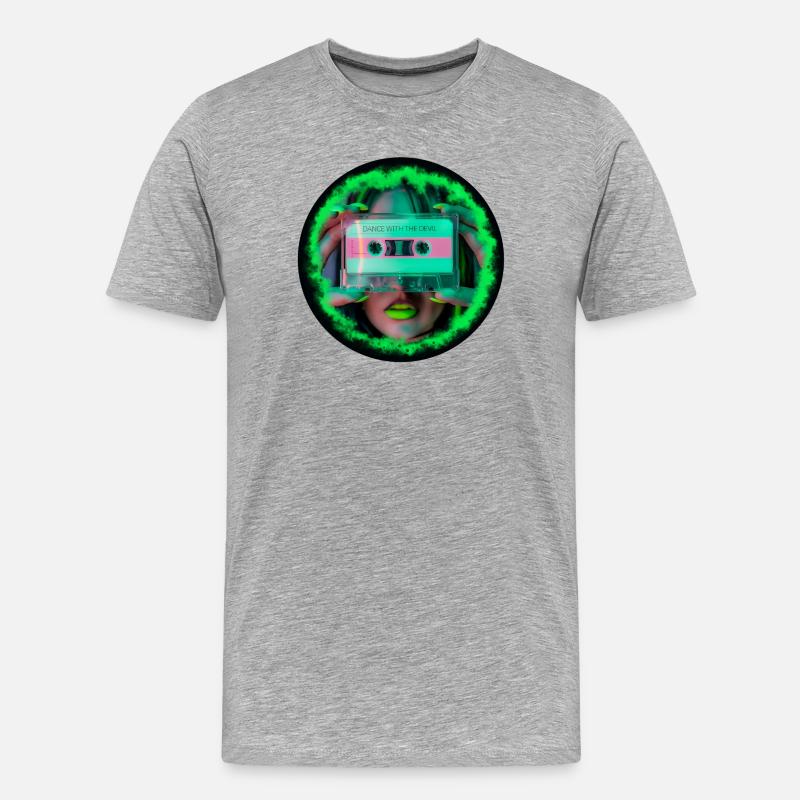 Dance with the Devil V2 - Männer Premium Bio T-Shirt - Grau meliert