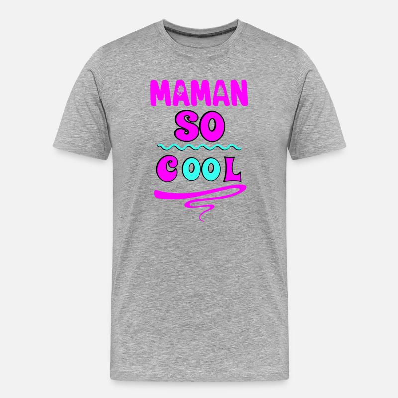 Coole Mama - Männer Premium Bio T-Shirt - Grau meliert