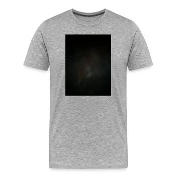 Nébuleuse, Corps du Ciel Nocturne - T-shirt bio Premium Homme - gris chiné - Devant - Damien (186cm)