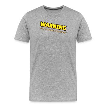 Avertissement : plaintes excessives - T-shirt bio Premium Homme - gris chiné - Devant - Damien (186cm)