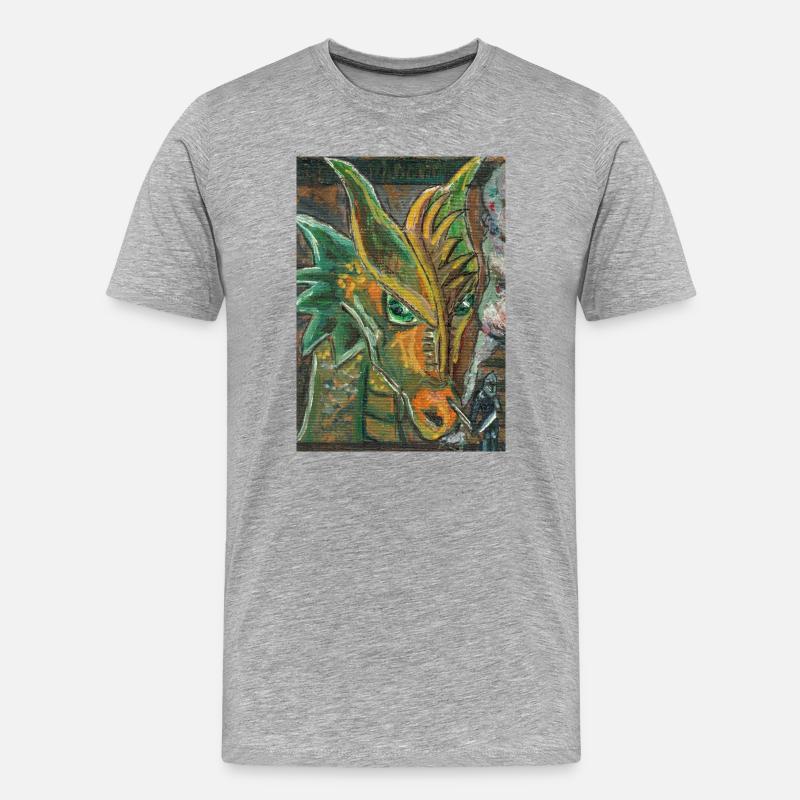 Schau Mal Da... - Männer Premium Bio T-Shirt - Grau meliert