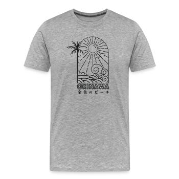 Okinawa Golden Beaches of Japan - Männer Premium Bio T-Shirt - Grau meliert - Vorne - Damien (186cm)