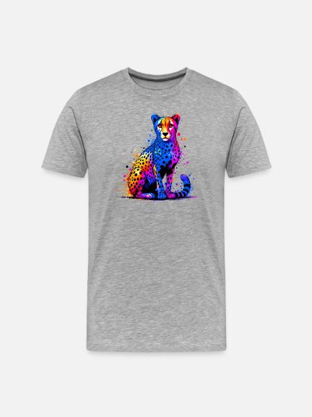 Guépard - T-shirt bio Premium Homme - gris chiné