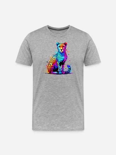 Guépard - T-shirt bio Premium Homme - gris chiné