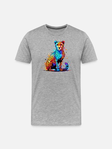Guépard - T-shirt bio Premium Homme - gris chiné