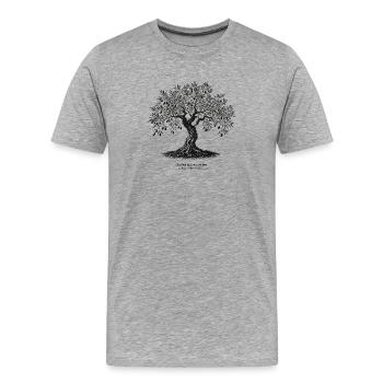 Olivier - T-shirt bio Premium Homme - gris chiné - Devant - Damien (186cm)