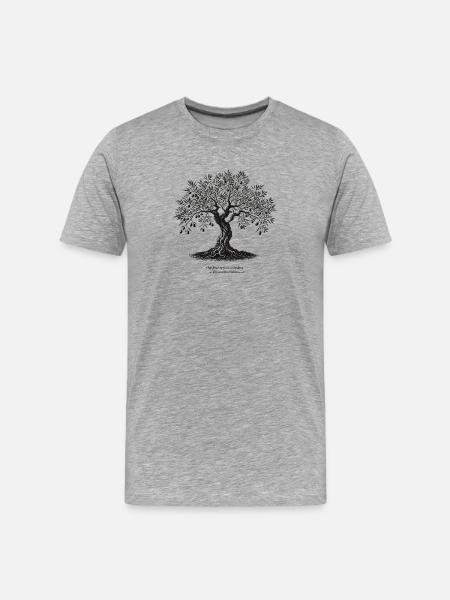 Olive tree - Men's Premium Organic T-Shirt - heather grey