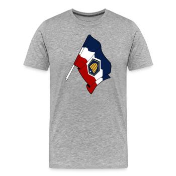 Flag of Utah - Men's Premium Organic T-Shirt - heather grey - Front - Damien (186cm)