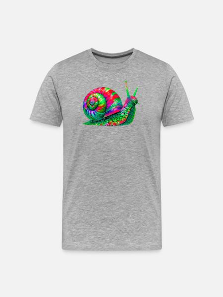 Snail - Men's Premium Organic T-Shirt - heather grey