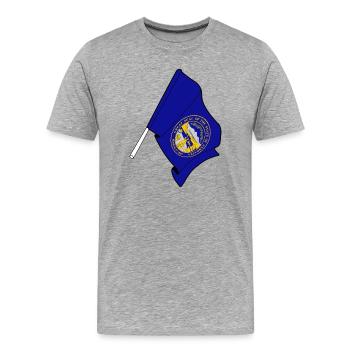 Flagge von Nebraska - Männer Premium Bio T-Shirt - Grau meliert - Vorne - Damien (186cm)