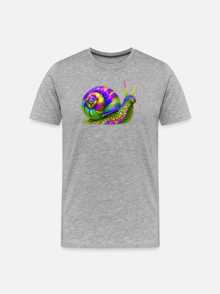 Escargot - T-shirt bio Premium Homme - gris chiné