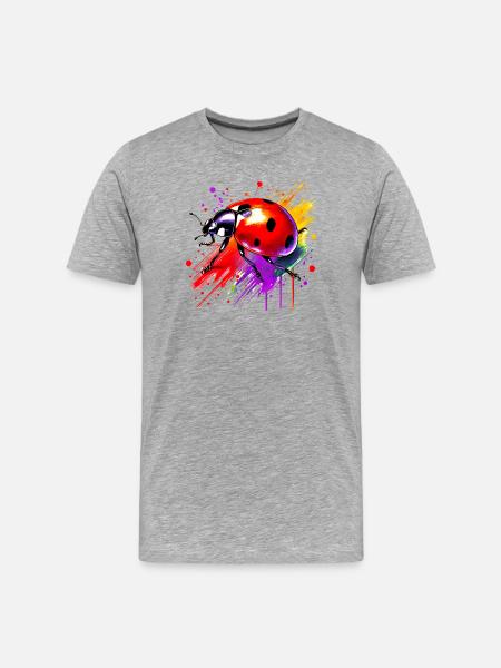 Ladybird - Men's Premium Organic T-Shirt - heather grey