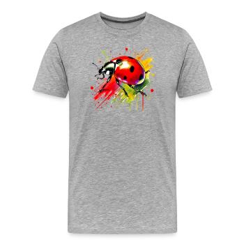 Coccinelle - T-shirt bio Premium Homme - gris chiné - Devant - Damien (186cm)