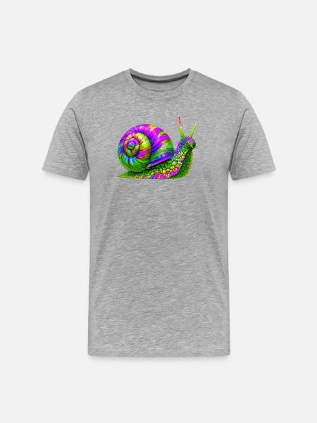 Snail - Men's Premium Organic T-Shirt - heather grey