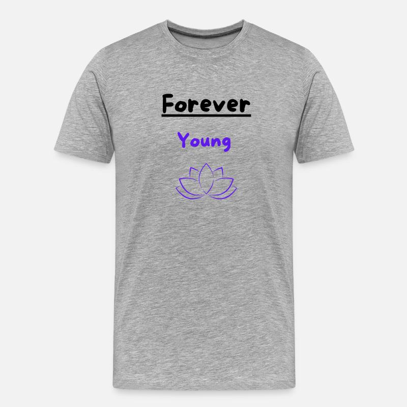 Forever young - Männer Premium Bio T-Shirt - Grau meliert