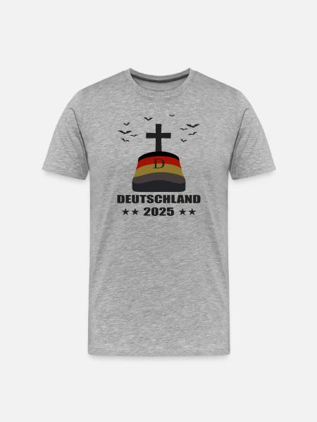 Germany Grave 2025 - Men's Premium Organic T-Shirt - heather grey