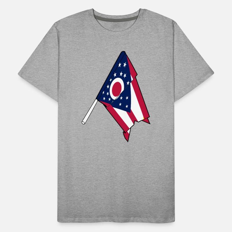 Drapeau de l’Ohio T-shirt bio Premium Homme
