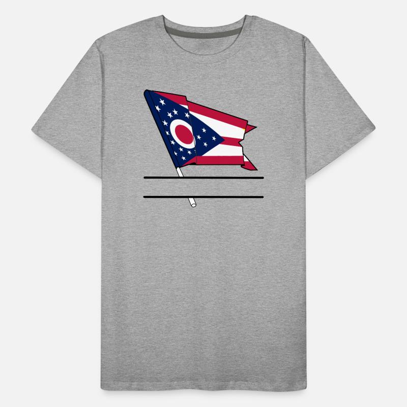 Bannière de texte Flag Ohio T-shirt bio Premium Homme