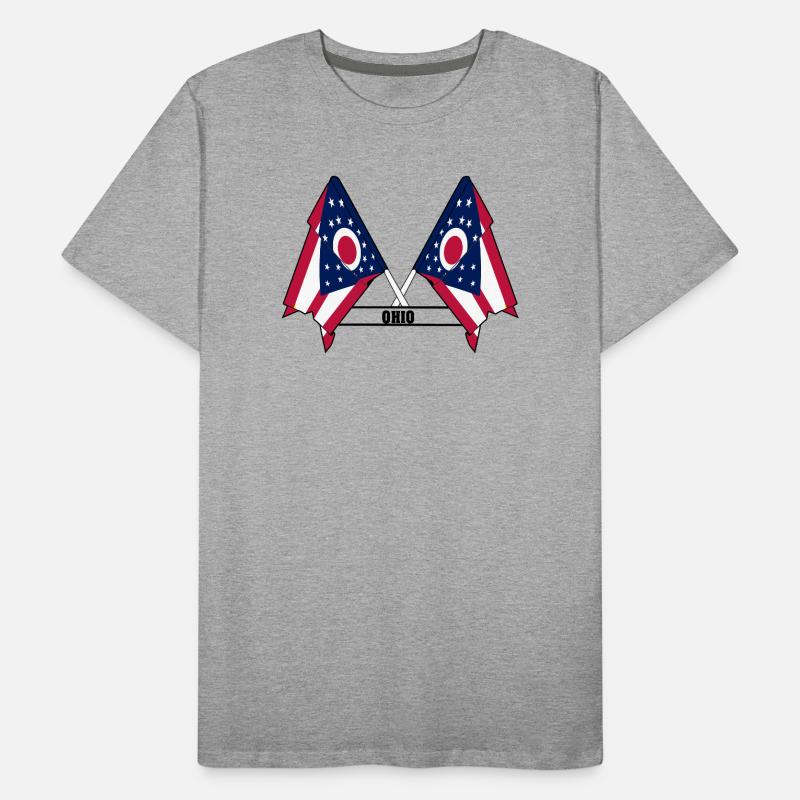 texte des drapeaux wee OHIO T-shirt bio Premium Homme