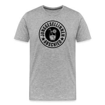 Hen Party Cocktail - Men's Premium Organic T-Shirt - heather grey - Front - Damien (186cm)