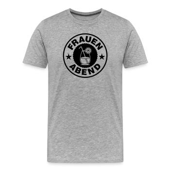 Frauen Abend Cocktail - Männer Premium Bio T-Shirt - Grau meliert - Vorne - Damien (186cm)
