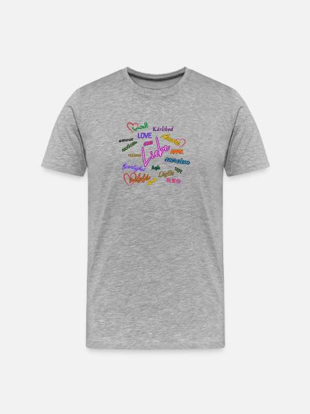 Amour - T-shirt bio Premium Homme - gris chiné