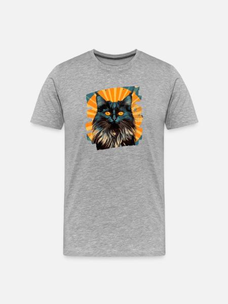 Maine Coon - Men's Premium Organic T-Shirt - heather grey