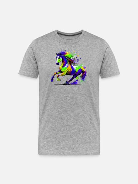 Cheval - T-shirt bio Premium Homme - gris chiné