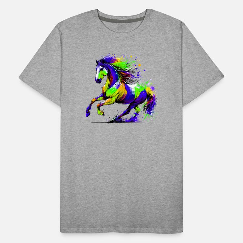 Pferd Männer Premium Bio T-Shirt