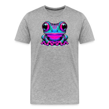 Frog - Men's Premium Organic T-Shirt - heather grey - Front - Damien (186cm)