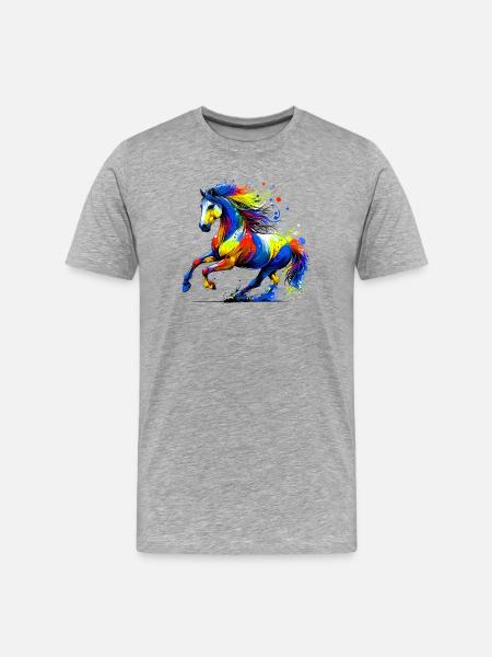 Cheval - T-shirt bio Premium Homme - gris chiné