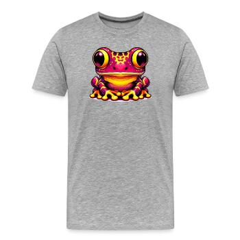 Frog - Men's Premium Organic T-Shirt - heather grey - Front - Damien (186cm)