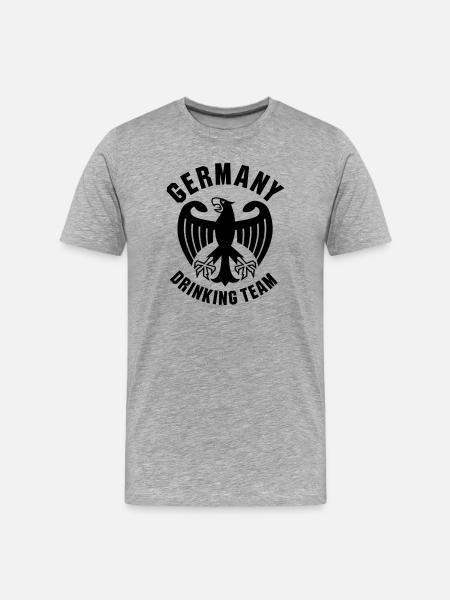Germany Drinking Team - Men's Premium Organic T-Shirt - heather grey