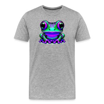Frog - Men's Premium Organic T-Shirt - heather grey - Front - Damien (186cm)