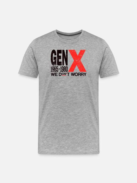 Generation X – Old School & Proud - Men's Premium Organic T-Shirt - heather grey