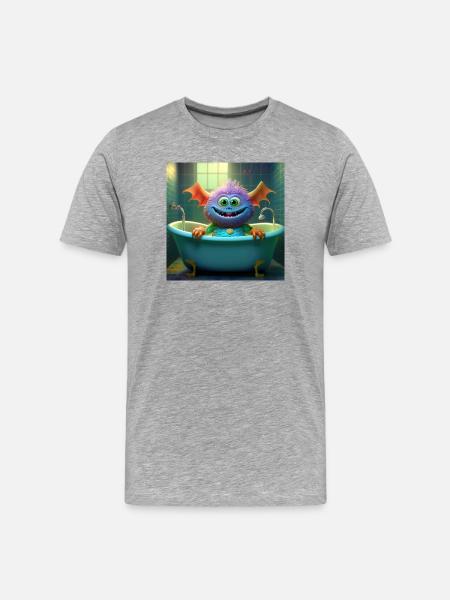 Petits bains de monstres - T-shirt bio Premium Homme - gris chiné