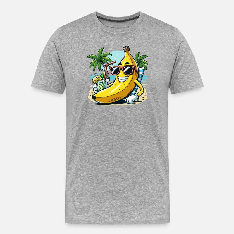 Entspannte Banane - Männer Premium Bio T-Shirt - Grau meliert