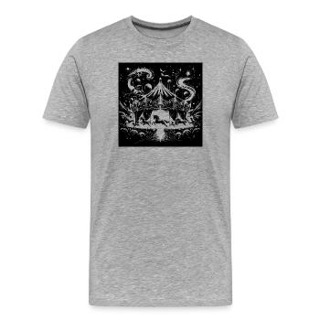Circus Abstract Gradient - Men's Premium Organic T-Shirt - heather grey - Front - Damien (186cm)