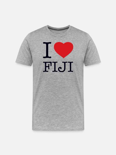 J’ADORE LES FIDJI - T-shirt bio Premium Homme - gris chiné