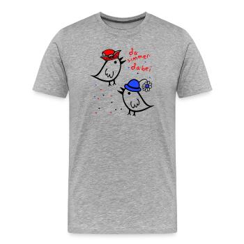 there is always a carnival - Men's Premium Organic T-Shirt - heather grey - Front - Damien (186cm)