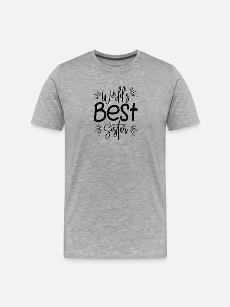 Best Sister - Men's Premium Organic T-Shirt - heather grey