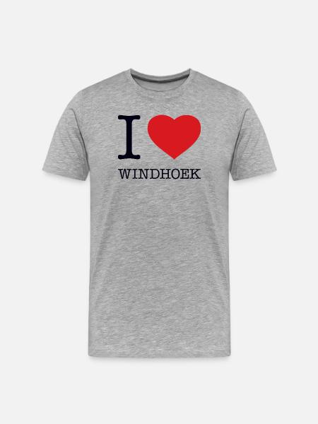 I LOVE WINDHOEK - Men's Premium Organic T-Shirt - heather grey