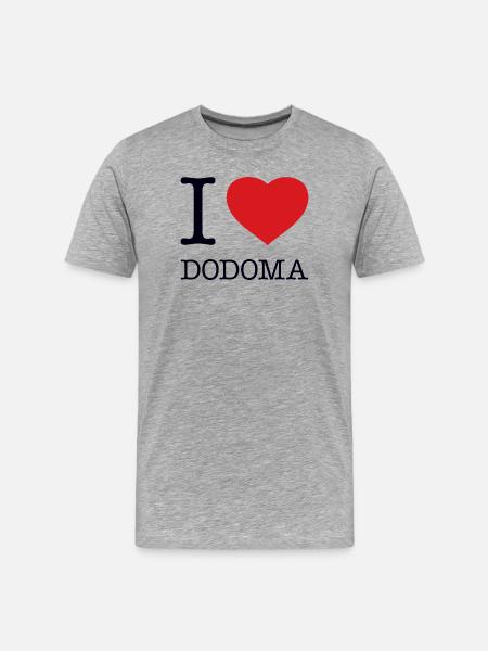 I LOVE DODOMA - Men's Premium Organic T-Shirt - heather grey