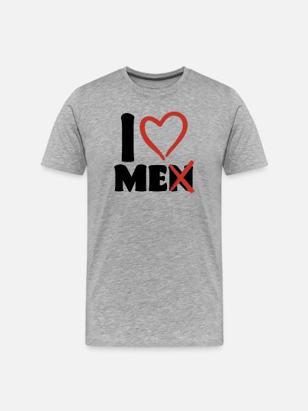 J’aime les hommes / moi - T-shirt bio Premium Homme - gris chiné