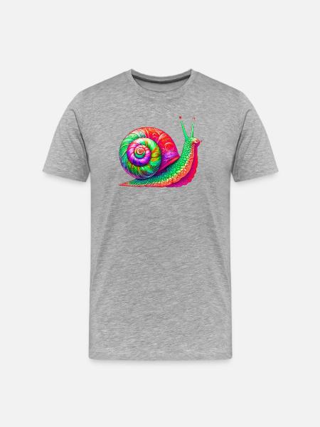 Escargot - T-shirt bio Premium Homme - gris chiné