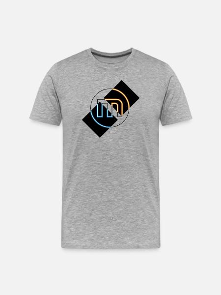 shining m - Männer Premium Bio T-Shirt - Grau meliert