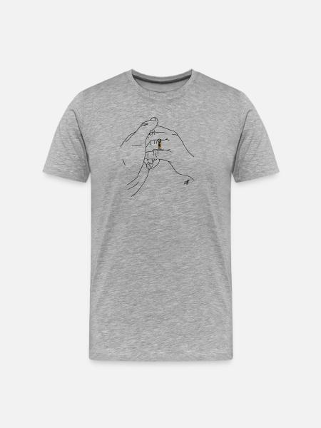 MJR - Marriage - Men's Premium Organic T-Shirt - heather grey
