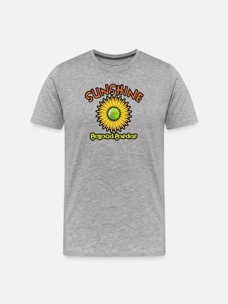 Sunshine Beyond Borders T-Shirt Design - Men's Premium Organic T-Shirt - heather grey