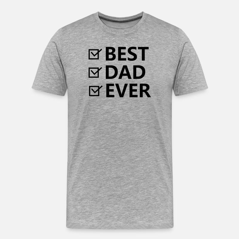 Best Dad Ever. - Männer Premium Bio T-Shirt - Grau meliert
