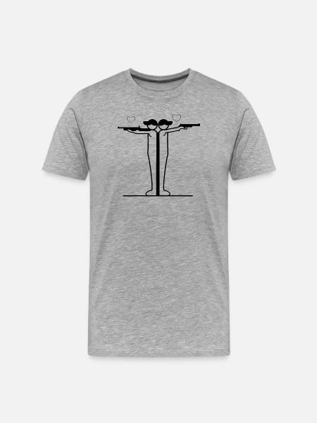 Tireurs - T-shirt bio Premium Homme - gris chiné